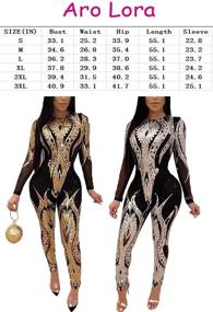 img 1 attached to 👗 Aro Lora Women's Glitter Bodycon Jumpsuits for Trendy Fashion