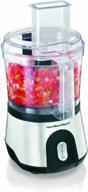 🥘 efficient hamilton beach 10-cup food processor & veggie chopper: space-saving storage (70760) - silver логотип