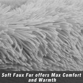 img 2 attached to 🛏️ Clearance Sale: 24'' Faux Fur Donut Puppy Bed - Round Calming Cuddler for Small Medium Cats or Dogs - Self Warming Indoor Fluffy Luxurious Plush Cushion Sofa - Pet Bed Up to 20lbs (Gray)