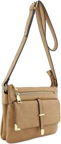 img 3 attached to Flap Pocket Crossbody Bag Brown Women's Handbags & Wallets