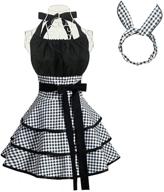 👗 plus size vintage cotton apron with pocket for cooking, bbq, and kitchen логотип