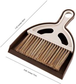 img 3 attached to BSMstone Mini Broom and Dustpan Set - Housekeeping Cleaning Tools for Kitchen, Working Desk, Office, Pet Nest, etc. - Coffee