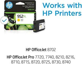 img 3 attached to 🖨️ Original HP 952XL Yellow High-Yield Ink Cartridge for HP OfficeJet Printers, Instant Ink Eligible - L0S67AN