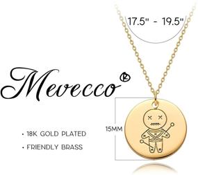 img 1 attached to MEVECCO Zodiac Constellation Disc Necklace - 18K Gold Plated Dainty Horoscope Astrology Pendant, Personalized Minimalist Gift for Women