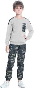 img 4 attached to Clothes Sweatsuits Outfits T Shirts Camouflage Boys' Clothing