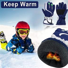 img 2 attached to 🧤 Waterproof Winter Gloves for Toddlers - Adjustable, Warm and Breathable Ski Snow Gloves for Boys and Girls (2-4 Years)