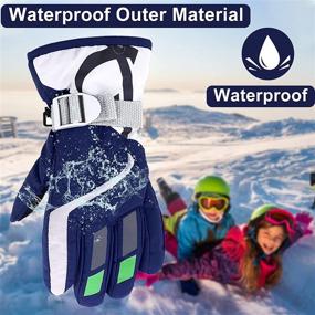 img 1 attached to 🧤 Waterproof Winter Gloves for Toddlers - Adjustable, Warm and Breathable Ski Snow Gloves for Boys and Girls (2-4 Years)