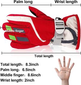 img 3 attached to 🧤 Waterproof Winter Gloves for Toddlers - Adjustable, Warm and Breathable Ski Snow Gloves for Boys and Girls (2-4 Years)