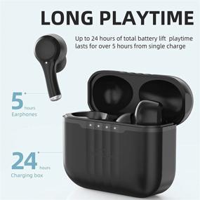 img 1 attached to 🎧 HoneyGrand True Wireless Earbuds: Graphene Deep Bass, Bluetooth 5.2, Active Noise Cancelling, IPX5 Waterproof - Perfect for Work, Office, and Sports!