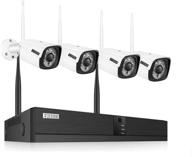 📷 eversecu 4 channel security camera system - 1080p dvr with (4) 1.0mp 720p weatherproof cameras - night vision, motion alert, smartphone & pc remote access (no hard disk included) logo