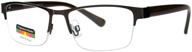 👓 rectangle semi-rimless multi-focus progressive reading glasses: 3 powers in 1 reader logo