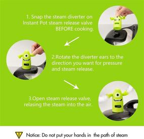 img 1 attached to Steam Release Diverter for Instant Pot - Silicone Pressure Release Accessory | Compatible with Instant Pot Duo, Duo Plus, Smart, Ultra (Green)