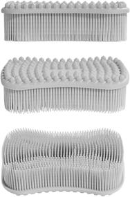 img 1 attached to 🧽 TOPHOME Silicone Multipurpose Scrubber and Cleaning Brush for Kitchen - Versatile Tool for Pot, Pan, Dish, Bowl, Fruits, Vegetables, and More! (Grey,1pc)