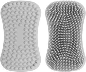 img 4 attached to 🧽 TOPHOME Silicone Multipurpose Scrubber and Cleaning Brush for Kitchen - Versatile Tool for Pot, Pan, Dish, Bowl, Fruits, Vegetables, and More! (Grey,1pc)