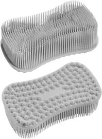 img 3 attached to 🧽 TOPHOME Silicone Multipurpose Scrubber and Cleaning Brush for Kitchen - Versatile Tool for Pot, Pan, Dish, Bowl, Fruits, Vegetables, and More! (Grey,1pc)