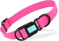 🐶 waterproof & easy to clean rubber dog collar - adjustable colorful collars for small, medium, & large dogs logo