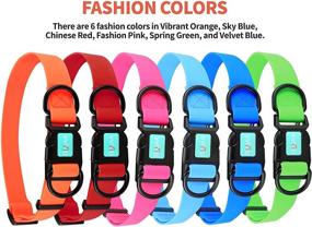 img 2 attached to 🐶 Waterproof & Easy to Clean Rubber Dog Collar - Adjustable Colorful Collars for Small, Medium, & Large Dogs