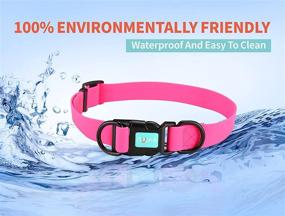 img 3 attached to 🐶 Waterproof & Easy to Clean Rubber Dog Collar - Adjustable Colorful Collars for Small, Medium, & Large Dogs