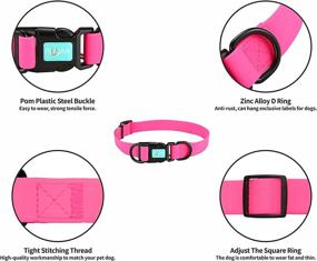 img 1 attached to 🐶 Waterproof & Easy to Clean Rubber Dog Collar - Adjustable Colorful Collars for Small, Medium, & Large Dogs