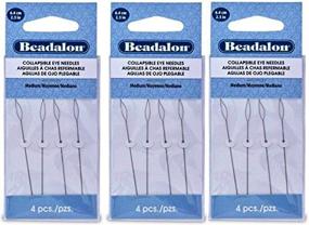 img 1 attached to Packs Beadalon Collapsible Needles Medium Beading & Jewelry Making