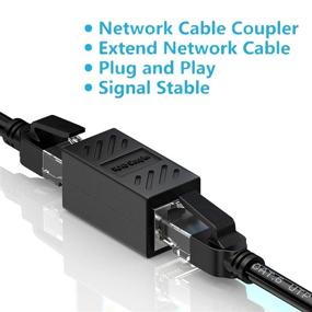 img 3 attached to 💻 Женский RJ45 встроенный разъем Ethernet кабель удлинитель - Совместим с Cat7 Cat6 Cat5e Cat5 для ТВ, роутера, ПК, сетевого коммутатора, Xbox, Playstation (6 штук)