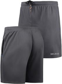 img 1 attached to Баскетбольные шорты для бега Neleus