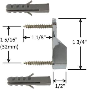 img 2 attached to 🔒 36" Oval Closet Rod with End Supports - Polished Chrome - Pack of 3 Sets: Organize your Closet Efficiently!