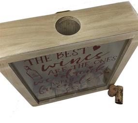 img 2 attached to Rustic White Wine Cork Shadow Box - Home and Kitchen Décor - Holds Over 60 Corks - 11 x 9