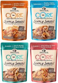 img 4 attached to Wellness CORE Simply Shreds Grain Free Wet Cat Food Toppers - Variety Pack with 4 Flavors - 1.75 Ounce Pouches (Total of 12)
