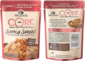 img 1 attached to Wellness CORE Simply Shreds Grain Free Wet Cat Food Toppers - Variety Pack with 4 Flavors - 1.75 Ounce Pouches (Total of 12)
