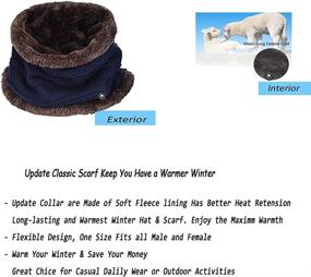 img 1 attached to Winter Hat Scarf Set for Men - Knit Warm Hats & Caps for Men & Women