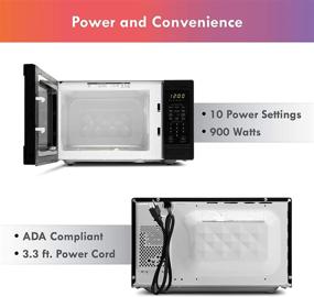 img 2 attached to ADA Compliant Kenmore 70929 Countertop Microwave, Small Compact 0.9 cu. ft, 900 Watts, 10 Power Settings, 12 Heating Presets, Removable Turntable - Black