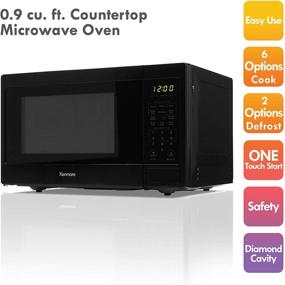 img 3 attached to ADA Compliant Kenmore 70929 Countertop Microwave, Small Compact 0.9 cu. ft, 900 Watts, 10 Power Settings, 12 Heating Presets, Removable Turntable - Black