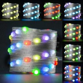 img 2 attached to 🔮 PEIDUO 10ft 30LED Color Changing Fairy String Lights - Battery Operated with 12 Lighting Modes for Craft, Bedroom, Ceiling, Halloween, Christmas Decoration