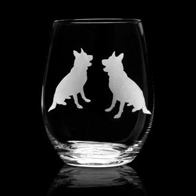 img 2 attached to German Shepherd Stemless Wine Glass (1 Glass) - Perfect 🐾 Gift for Dog Lovers - Hand-Etched with Breed Name on Base