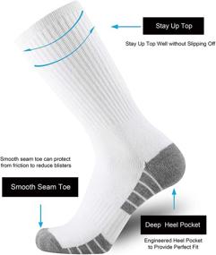 img 2 attached to ONKE Cotton Steel Toe Work Boot Moisture-Wicking Heavy Cushion Crew Socks for Men - Pack