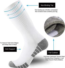 img 3 attached to ONKE Cotton Steel Toe Work Boot Moisture-Wicking Heavy Cushion Crew Socks for Men - Pack