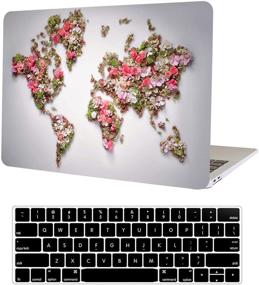 img 4 attached to 🌸 Funut MacBook Pro 13 inch Case 2015 2014 2013 end 2012 Older Version (A1502 & A1425) with Retina Display, Hard Plastic Protective Cover & Keyboard Cover, Flower Map