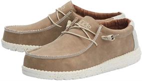 img 3 attached to Hey Dude Recycled Leather Travertine Men's Shoes for Loafers & Slip-Ons