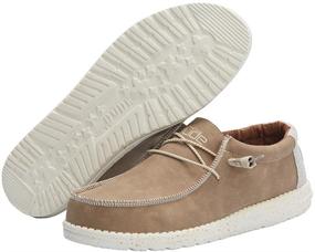 img 2 attached to Hey Dude Recycled Leather Travertine Men's Shoes for Loafers & Slip-Ons