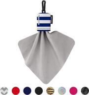 🧽 spudz classic microfiber cloth screen and lens cleaner - open bottom design, nautical stripes - 6x6 inches logo