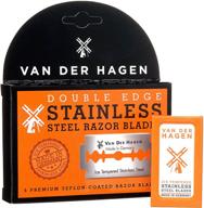 🪒 van der hagen stainless steel double edge razor blades - pack of 3 (5 count) - high-performance shaving blades logo