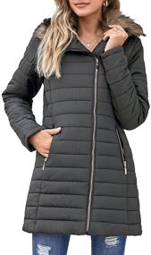 img 2 attached to Vetinee Casual Pockets Quilted Jacket Women's Clothing