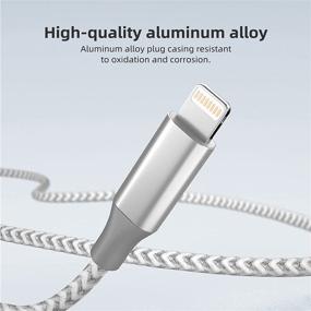 img 1 attached to 🔌 3-Pack 10FT Bkayp [MFi Certified] Lightning Cable - iPhone Charger - Lightning to USB Compatible with iPhone 12/11 Pro/11/XS MAX/XR/8/7/6s/6/Plus, iPad Pro/Air/Mini - GreyWhite
