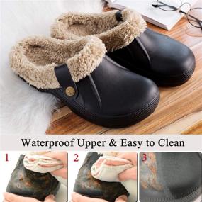 img 3 attached to Waterproof Slippers Winter Garden Outdoor Men's Shoes in Mules & Clogs