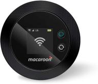 macaroon mobile wi-fi hotspot: high speed portable router with 20gb data for 30 days - no sim-card required- free roaming - worldwide travel/home logo