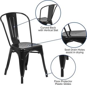 img 1 attached to Мебель Flash Furniture с эффектом состаренности для использования как в помещении, так и на улице, складная
