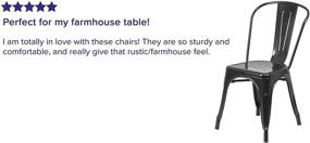 img 2 attached to Мебель Flash Furniture с эффектом состаренности для использования как в помещении, так и на улице, складная
