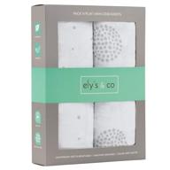 👶 ely's & co. pack n play playard 2-pack combed jersey cotton sheets for baby boy or girl (grey dottie) - portable crib essential! logo