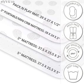 img 2 attached to 👶 Ely's & Co. Pack N Play Playard 2-Pack Combed Jersey Cotton Sheets for Baby Boy or Girl (Grey Dottie) - Portable Crib Essential!